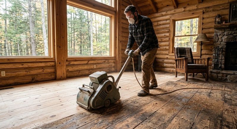 Cabin Floor Refinishing in Alpharetta, GA