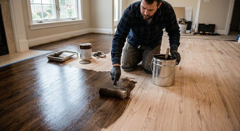 Wood Floor Staining in Kansas City, KS