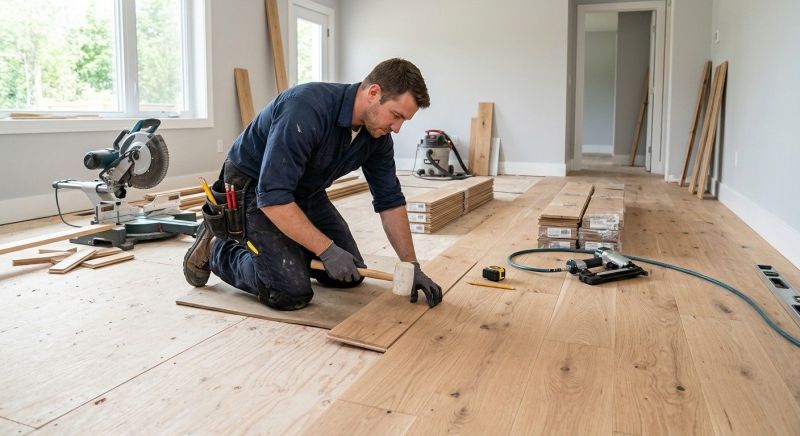 Dark Wood Floor Installation in Phoenix, AZ