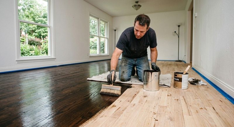 Hardwood Floor Staining in Overland Park, KS