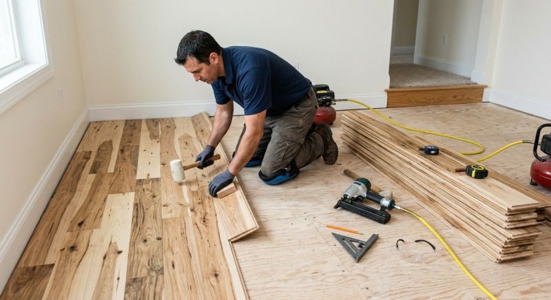 Hickory Floor Installation in Fort Worth, TX