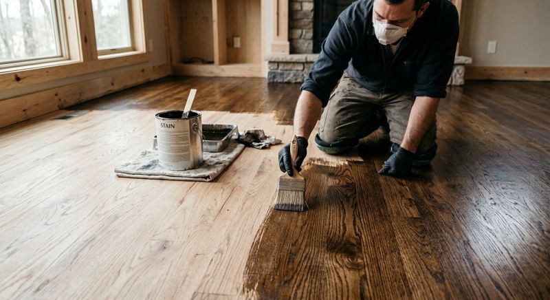 Maple Floor Staining in Kansas City, KS
