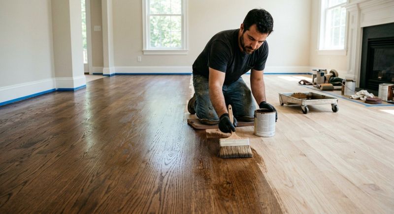 Maple Floor Staining in Kansas City, KS