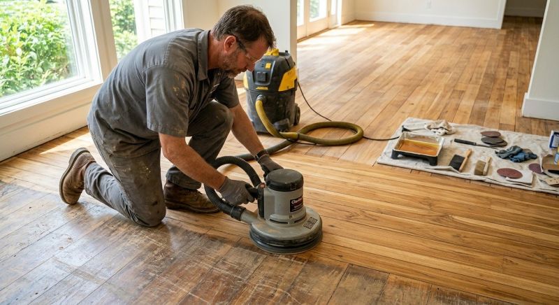 Tiger Wood Floor Refinishing in Alpharetta, GA
