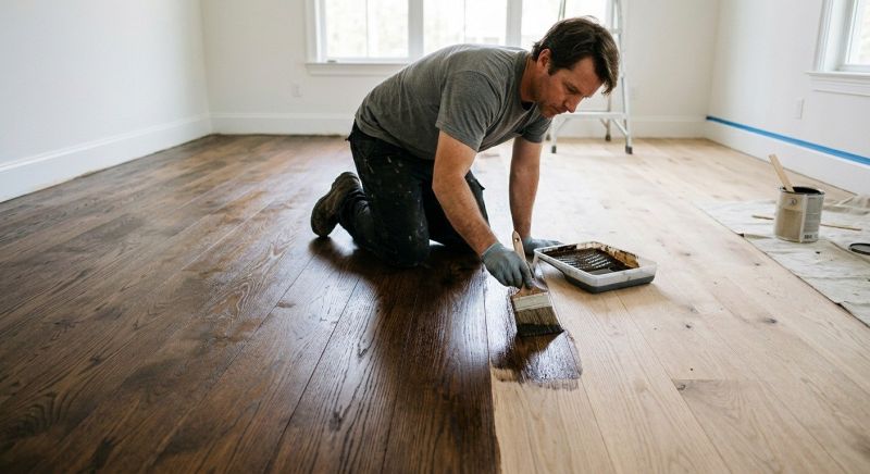 Walnut Floor Staining in Olathe, KS