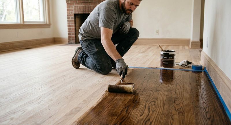 Walnut Floor Staining in Kansas City, KS