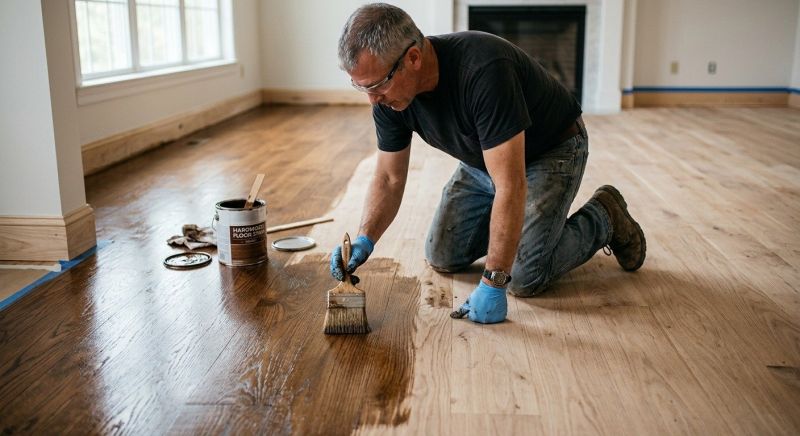 Walnut Floor Staining in Kansas City, KS