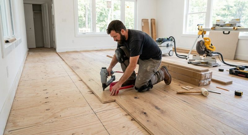 White Oak Floor Installation in Manassas, VA